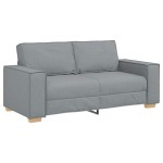 vidaXL Canapea cu 2 locuri, gri deschis, 140 cm, material textil vidaXL Canapea cu 2 locuri, gri deschis, 140 cm, material textil