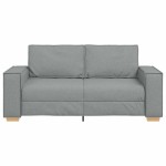 vidaXL Canapea cu 2 locuri, gri deschis, 140 cm, material textil vidaXL Canapea cu 2 locuri, gri deschis, 140 cm, material textil