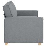vidaXL Canapea cu 2 locuri, gri deschis, 140 cm, material textil vidaXL Canapea cu 2 locuri, gri deschis, 140 cm, material textil