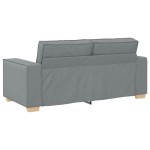 vidaXL Canapea cu 2 locuri, gri deschis, 140 cm, material textil vidaXL Canapea cu 2 locuri, gri deschis, 140 cm, material textil