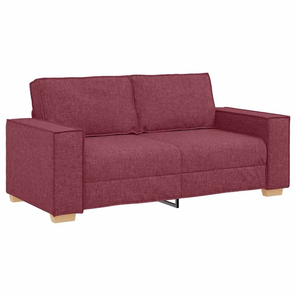 vidaXL Canapea cu 2 locuri, roșu vin, 140 cm, material textil