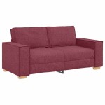 vidaXL Canapea cu 2 locuri, roșu vin, 140 cm, material textil