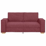 vidaXL Canapea cu 2 locuri, roșu vin, 140 cm, material textil