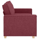 vidaXL Canapea cu 2 locuri, roșu vin, 140 cm, material textil