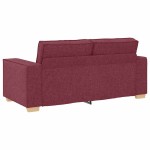 vidaXL Canapea cu 2 locuri, roșu vin, 140 cm, material textil