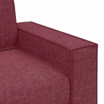 vidaXL Canapea cu 2 locuri, roșu vin, 140 cm, material textil