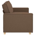 vidaXL Canapea cu 2 locuri, maro, 140 cm, material textil vidaXL Canapea cu 2 locuri, maro, 140 cm, material textil