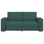 vidaXL Canapea cu 2 locuri, verde închis, 140 cm, material textil vidaXL Canapea cu 2 locuri, verde închis, 140 cm, material textil