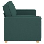 vidaXL Canapea cu 2 locuri, verde închis, 140 cm, material textil vidaXL Canapea cu 2 locuri, verde închis, 140 cm, material textil