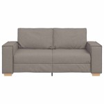 vidaXL Canapea cu 2 locuri, gri taupe, 140 cm, material textil