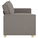 vidaXL Canapea cu 2 locuri, gri taupe, 140 cm, material textil