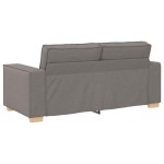 vidaXL Canapea cu 2 locuri, gri taupe, 140 cm, material textil