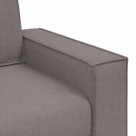 vidaXL Canapea cu 2 locuri, gri taupe, 140 cm, material textil