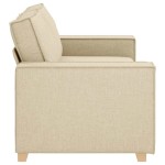 vidaXL Canapea cu 2 locuri, crem, 140 cm, material textil vidaXL Canapea cu 2 locuri, crem, 140 cm, material textil