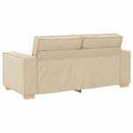 vidaXL Canapea cu 2 locuri, crem, 140 cm, material textil vidaXL Canapea cu 2 locuri, crem, 140 cm, material textil