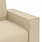 vidaXL Canapea cu 2 locuri, crem, 140 cm, material textil vidaXL Canapea cu 2 locuri, crem, 140 cm, material textil