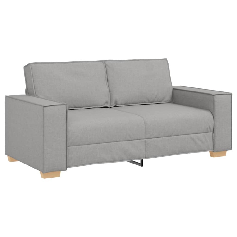 vidaXL Canapea cu 2 locuri, gri nor, 140 cm, material textil