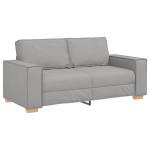 vidaXL Canapea cu 2 locuri, gri nor, 140 cm, material textil