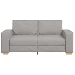 vidaXL Canapea cu 2 locuri, gri nor, 140 cm, material textil