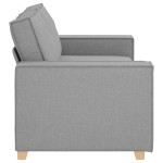 vidaXL Canapea cu 2 locuri, gri nor, 140 cm, material textil