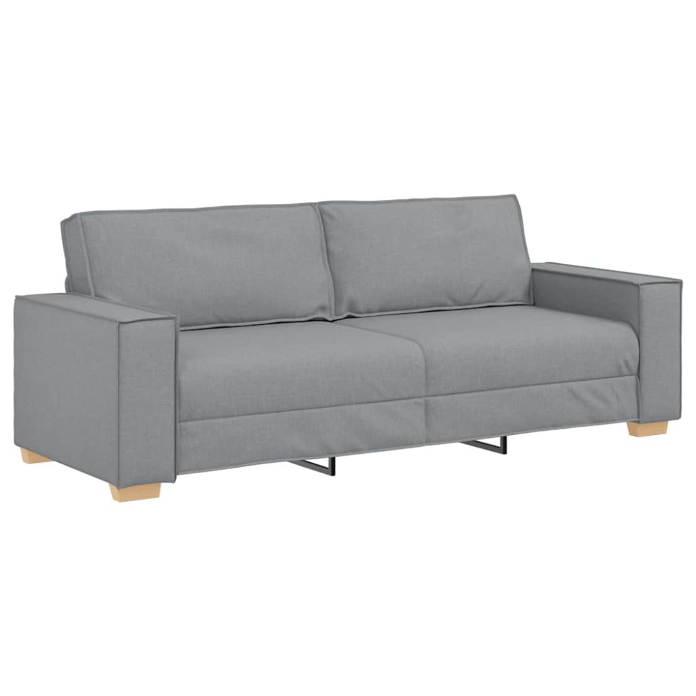 vidaXL Canapea cu 3 locuri, gri deschis, 180 cm, material textil