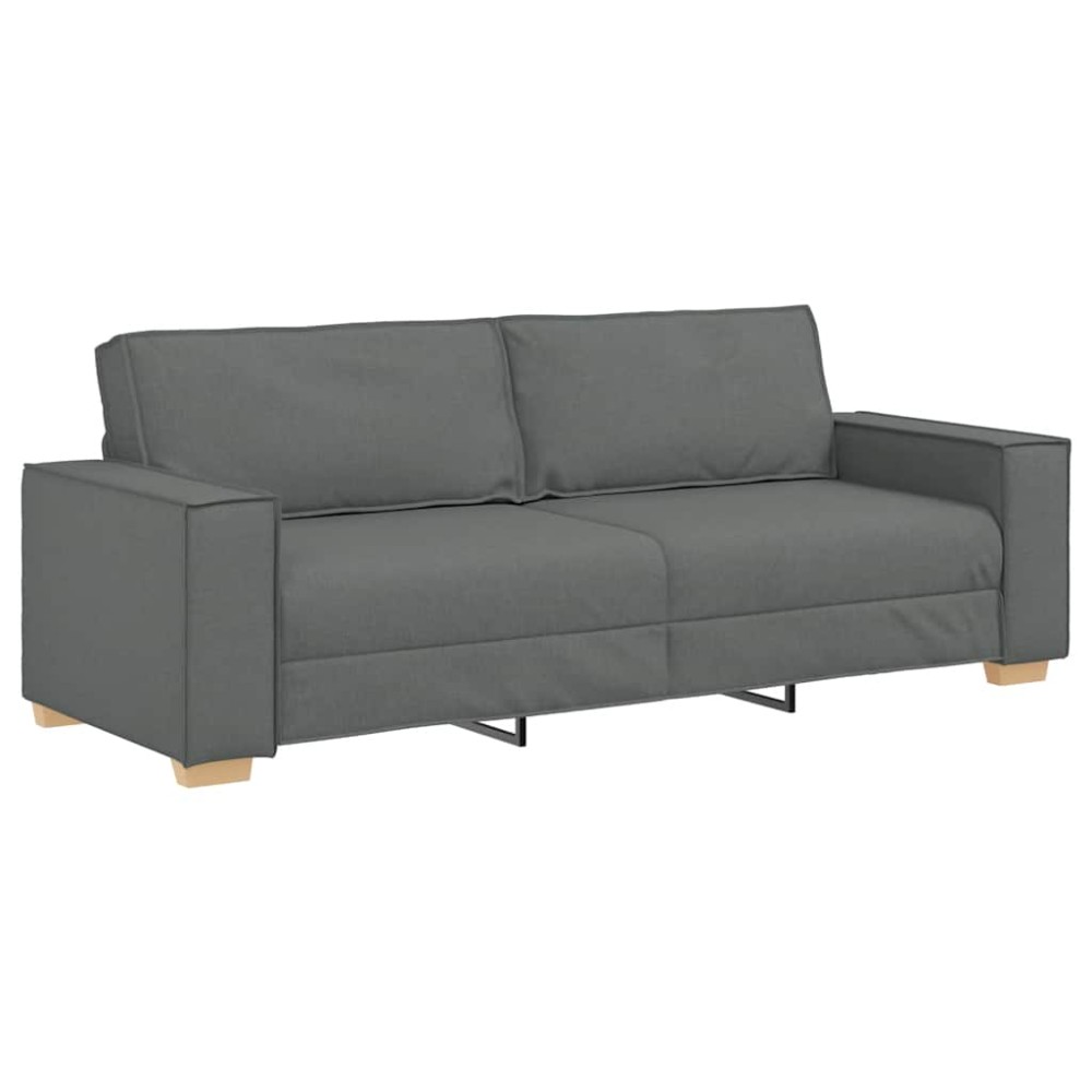 vidaXL Canapea cu 3 locuri, gri închis, 180 cm, material textil