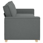 vidaXL Canapea cu 3 locuri, gri închis, 180 cm, material textil vidaXL Canapea cu 3 locuri, gri închis, 180 cm, material textil