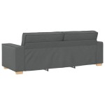 vidaXL Canapea cu 3 locuri, gri închis, 180 cm, material textil vidaXL Canapea cu 3 locuri, gri închis, 180 cm, material textil