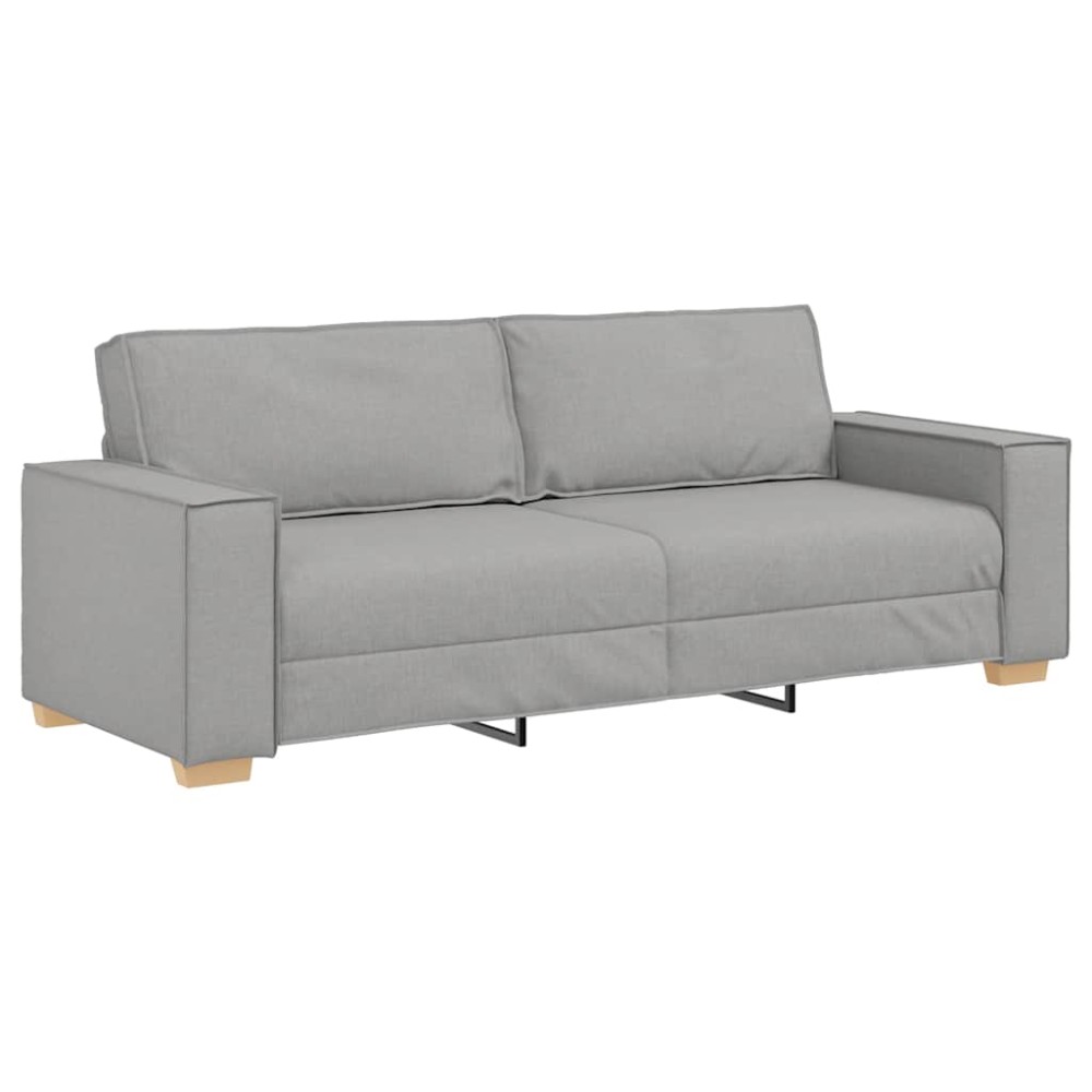 vidaXL Canapea cu 3 locuri, gri nor, 180 cm, material textil