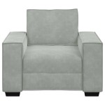 vidaXL Canapea scaun gri deschis 60 cm catifea