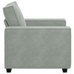 vidaXL Canapea scaun gri deschis 60 cm catifea
