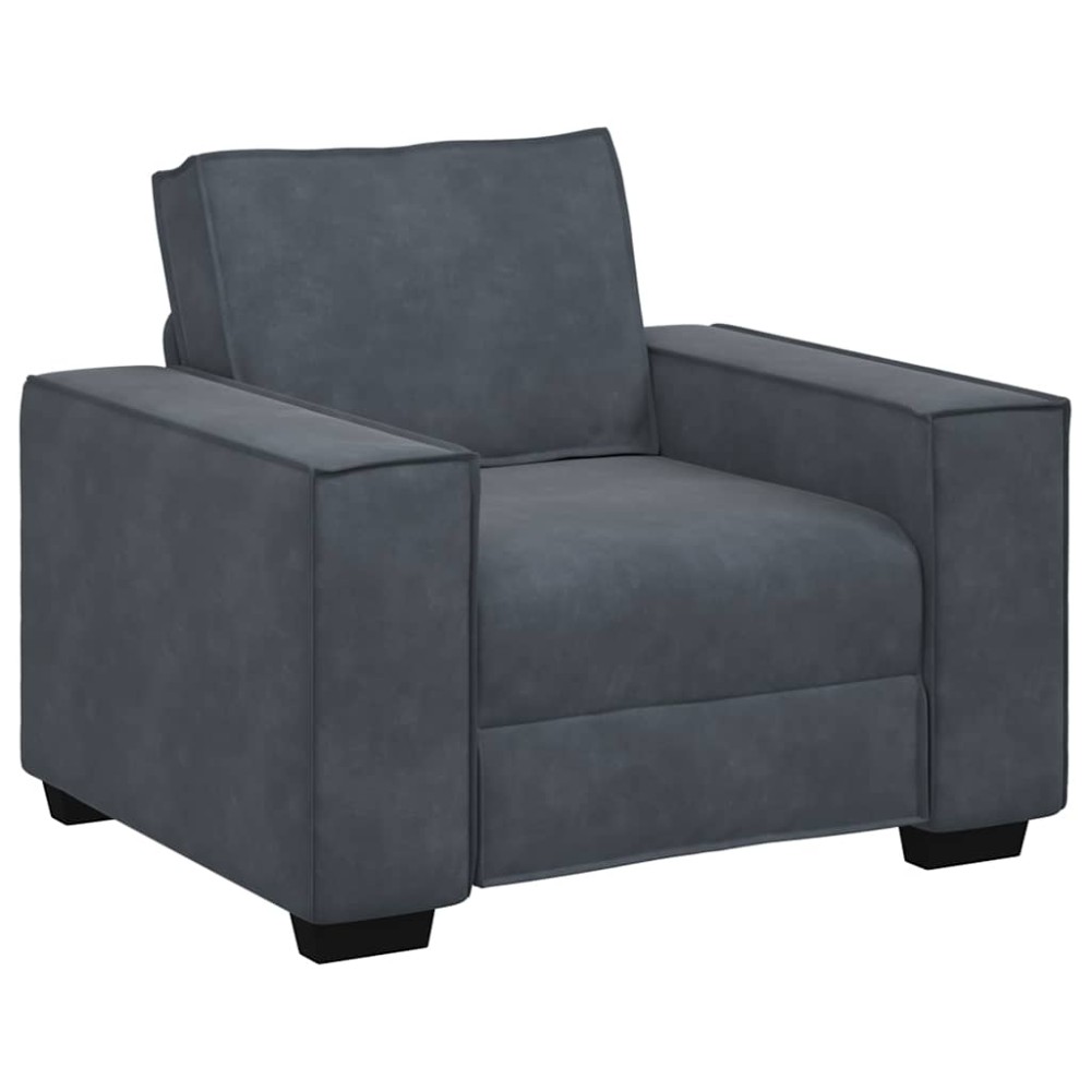 vidaXL Canapea scaun gri închis 60 cm catifea