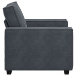 vidaXL Canapea scaun gri închis 60 cm catifea