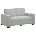 vidaXL Canapea cu 2 locuri, gri deschis, 120 cm, catifea