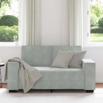 vidaXL Canapea cu 2 locuri, gri deschis, 120 cm, catifea
