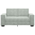 vidaXL Canapea cu 2 locuri, gri deschis, 120 cm, catifea
