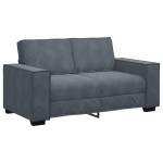 vidaXL Canapea cu 2 locuri, gri închis, 120 cm, catifea vidaXL Canapea cu 2 locuri, gri închis, 120 cm, catifea