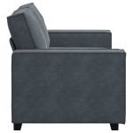 vidaXL Canapea cu 2 locuri, gri închis, 120 cm, catifea vidaXL Canapea cu 2 locuri, gri închis, 120 cm, catifea