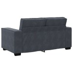 vidaXL Canapea cu 2 locuri, gri închis, 120 cm, catifea vidaXL Canapea cu 2 locuri, gri închis, 120 cm, catifea