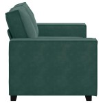 vidaXL Canapea cu 2 locuri, verde închis, 120 cm, catifea