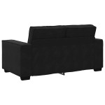 vidaXL Canapea cu 2 locuri, negru, 120 cm, catifea