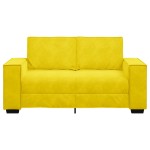 vidaXL Canapea cu 2 locuri, galben, 120 cm, catifea