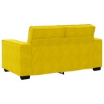 vidaXL Canapea cu 2 locuri, galben, 120 cm, catifea