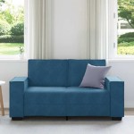 vidaXL Canapea cu 2 locuri, albastru, 120 cm, catifea vidaXL Canapea cu 2 locuri, albastru, 120 cm, catifea