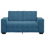 vidaXL Canapea cu 2 locuri, albastru, 120 cm, catifea vidaXL Canapea cu 2 locuri, albastru, 120 cm, catifea