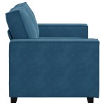 vidaXL Canapea cu 2 locuri, albastru, 120 cm, catifea vidaXL Canapea cu 2 locuri, albastru, 120 cm, catifea