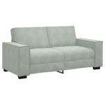 vidaXL Canapea cu 2 locuri, gri deschis, 140 cm, catifea vidaXL Canapea cu 2 locuri, gri deschis, 140 cm, catifea