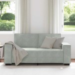 vidaXL Canapea cu 2 locuri, gri deschis, 140 cm, catifea vidaXL Canapea cu 2 locuri, gri deschis, 140 cm, catifea