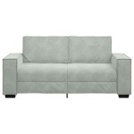 vidaXL Canapea cu 2 locuri, gri deschis, 140 cm, catifea vidaXL Canapea cu 2 locuri, gri deschis, 140 cm, catifea