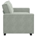 vidaXL Canapea cu 2 locuri, gri deschis, 140 cm, catifea vidaXL Canapea cu 2 locuri, gri deschis, 140 cm, catifea